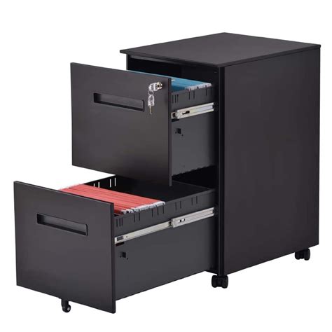 two drawer rolling file cabinet